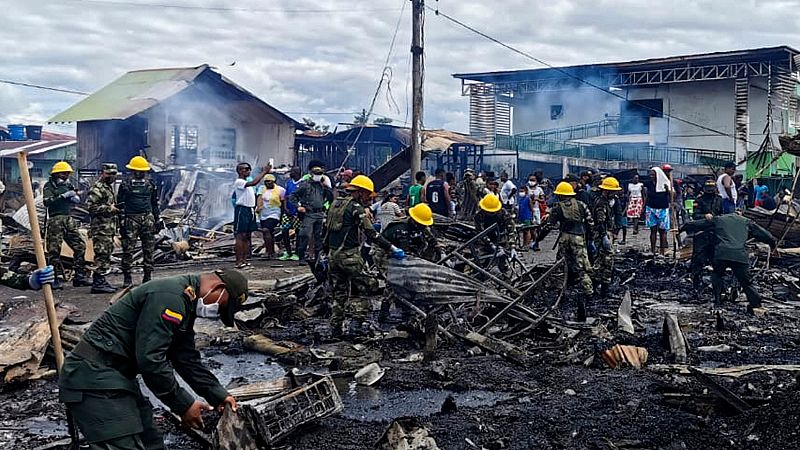 Devastador incendio en localidad colombiana de Riosucio