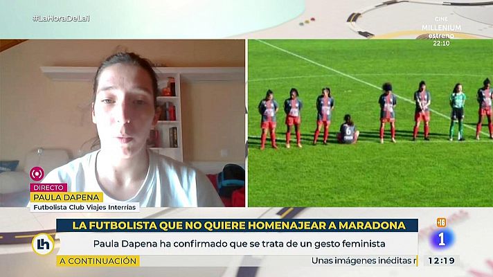 Paula Dapena, la futbolista que no rindió homenje a Maradona