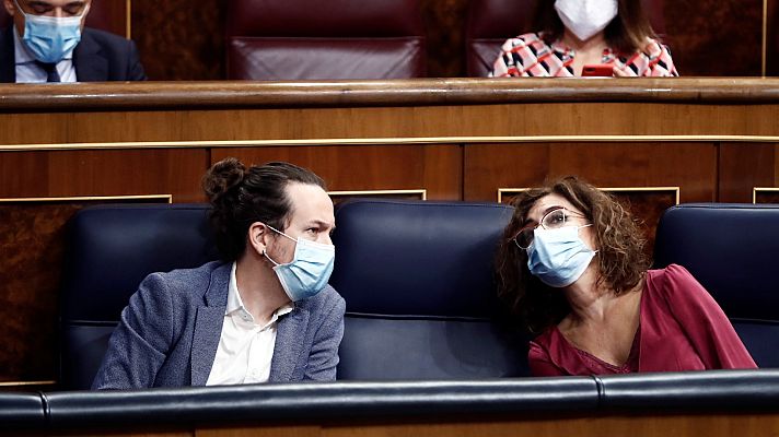 Telediario 1 - El Gobierno se asegura 186 votos a favor de los Presupuestos mientras sigue el debate de las últimas enmiendas