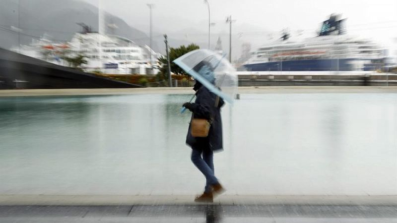 Lluvias en puntos del sur que serán fuertes en Canarias