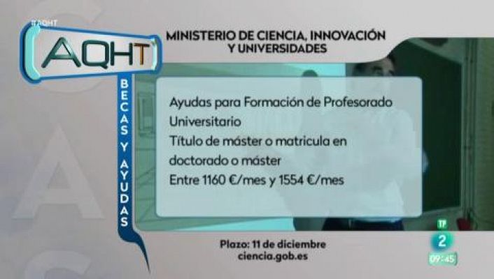 Becas, ayudas y prácticas remuneradas