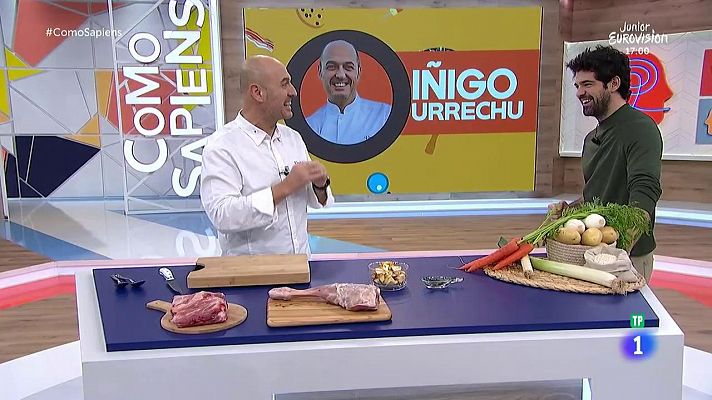 Íñigo Urrechu cocina la auténtica caldereta de cordero lecha