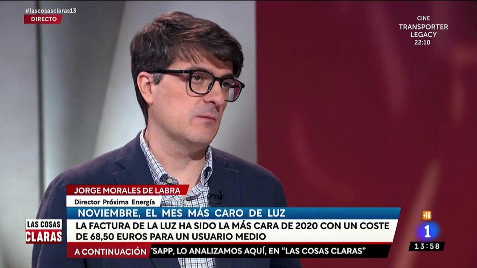 Morales de Labra: "Noviembre, el mes con las facturas de luz más caras de 2020"