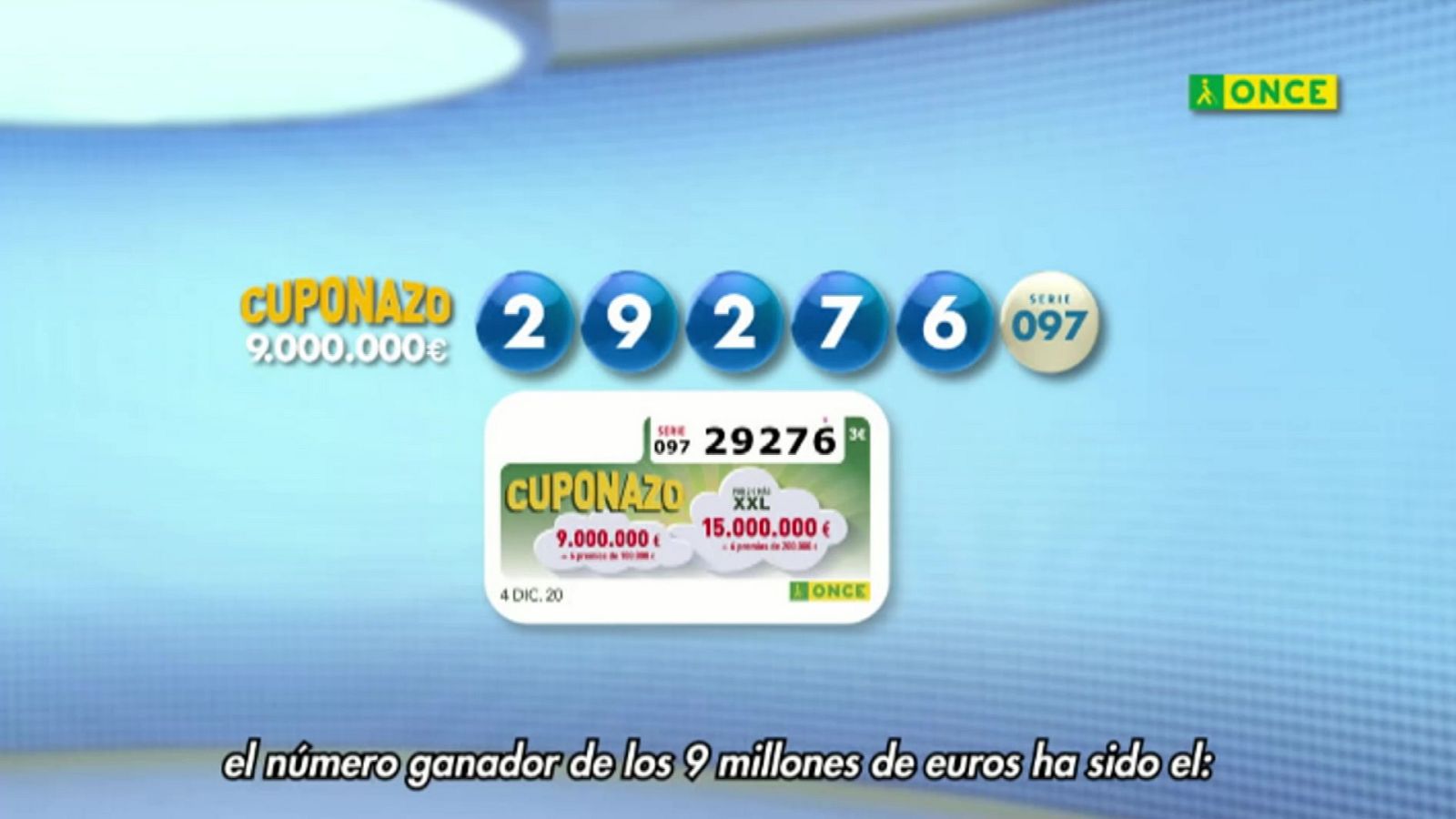 Sorteo ONCE - 04/12/20 - ver ahora