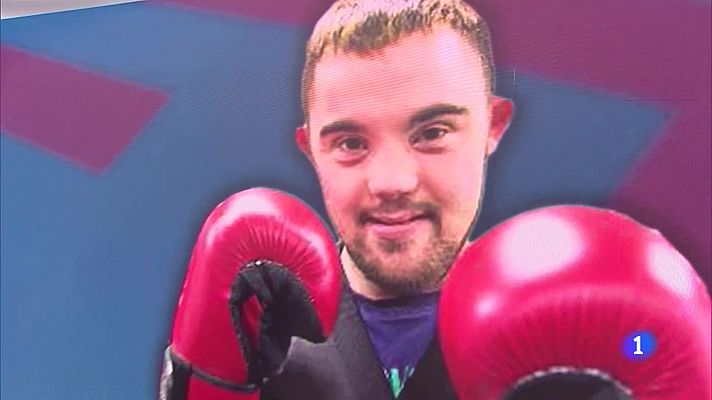 Telediario 1 - Juan Antonio, todo un maestro de kickboxing con síndrome de down