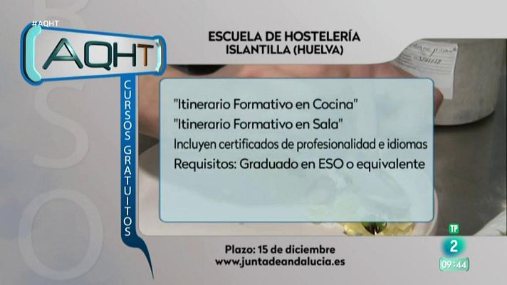 Aquí hay trabajo - Itinerarios formativos en hostelería y cursos online gratis