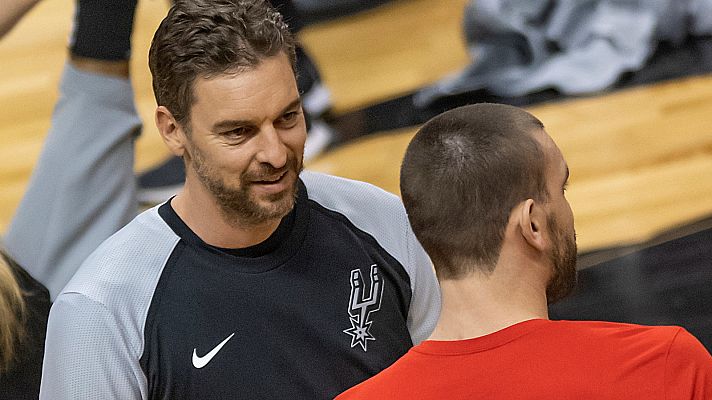 Telediario 1 - Marc ya entrena con los Lakers y Pau se deja querer