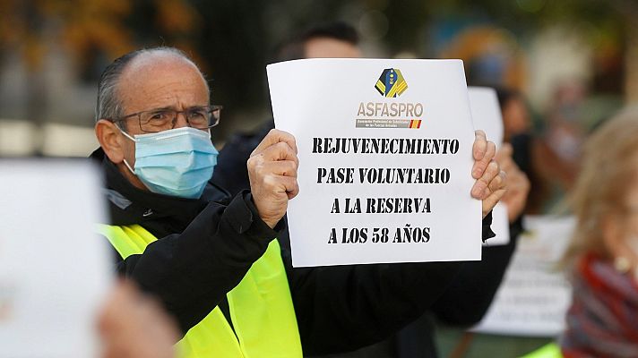 Telediario 1 - Protestas de militares en once ciudades para reclamar mejoras salariales