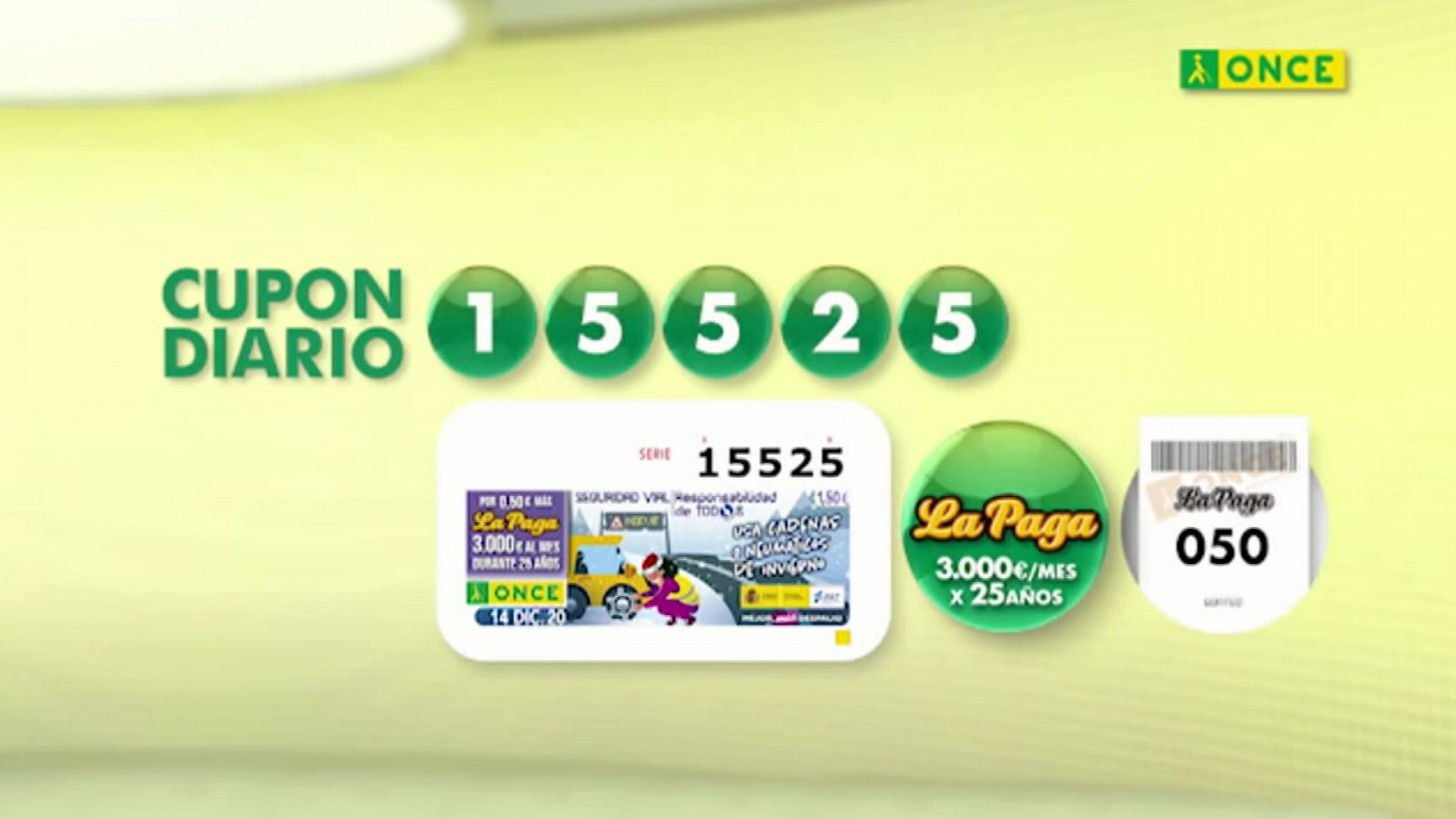 Sorteo ONCE - 14/12/20 - ver ahora