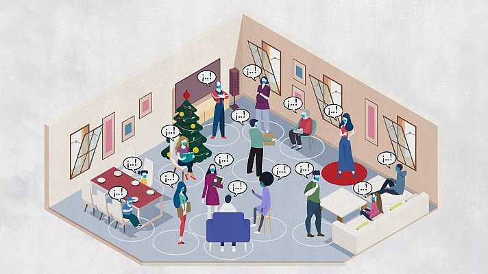 Telediario 1 - ¿Cómo evitar los contagios en las comidas de Navidad?