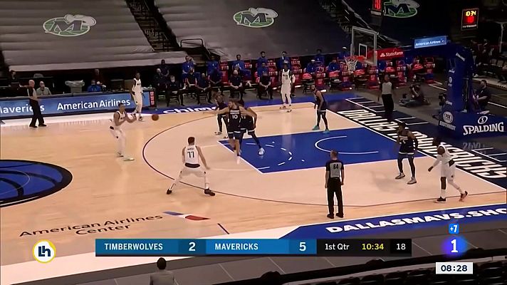 Doncic lidera a los Mavericks, pero los Wolves de Ricky y Juancho ganan en la prórroga