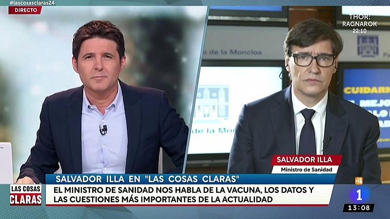 Salvador Illa: "En España vamos a empezar a vacunar el domingo 27 de diciembre, las dosis llegarán el sábado 26"