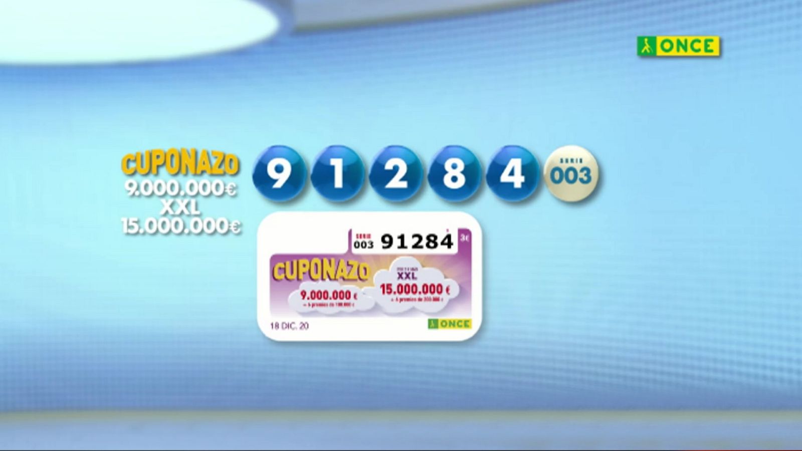 Sorteo ONCE - 18/12/20 - ver ahora