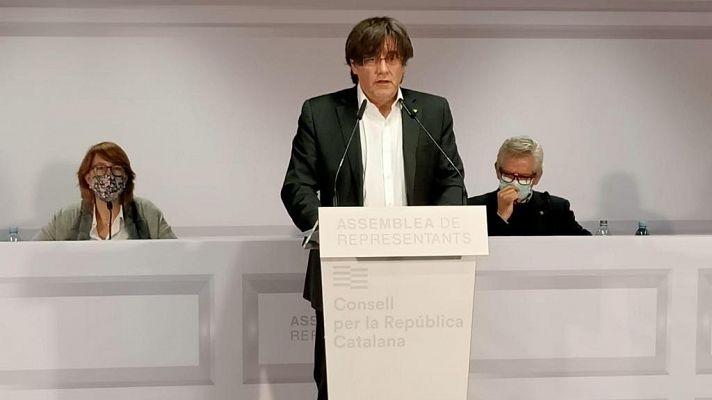 Telediario 1 - Puigdemont plantea un "desbordamiento democrático"