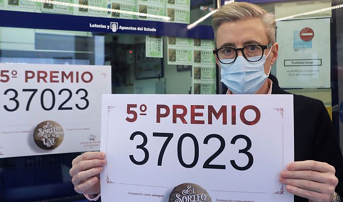 Lotería de Navidad - El 37.023, segundo de los quintos premios de la Lotería de Navidad