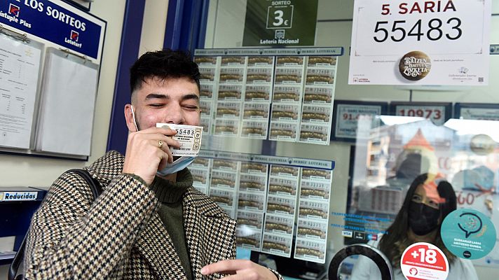 Lotería de Navidad - El 55.483, es el quinto quinto premio de la Lotería de Navidad de 2020