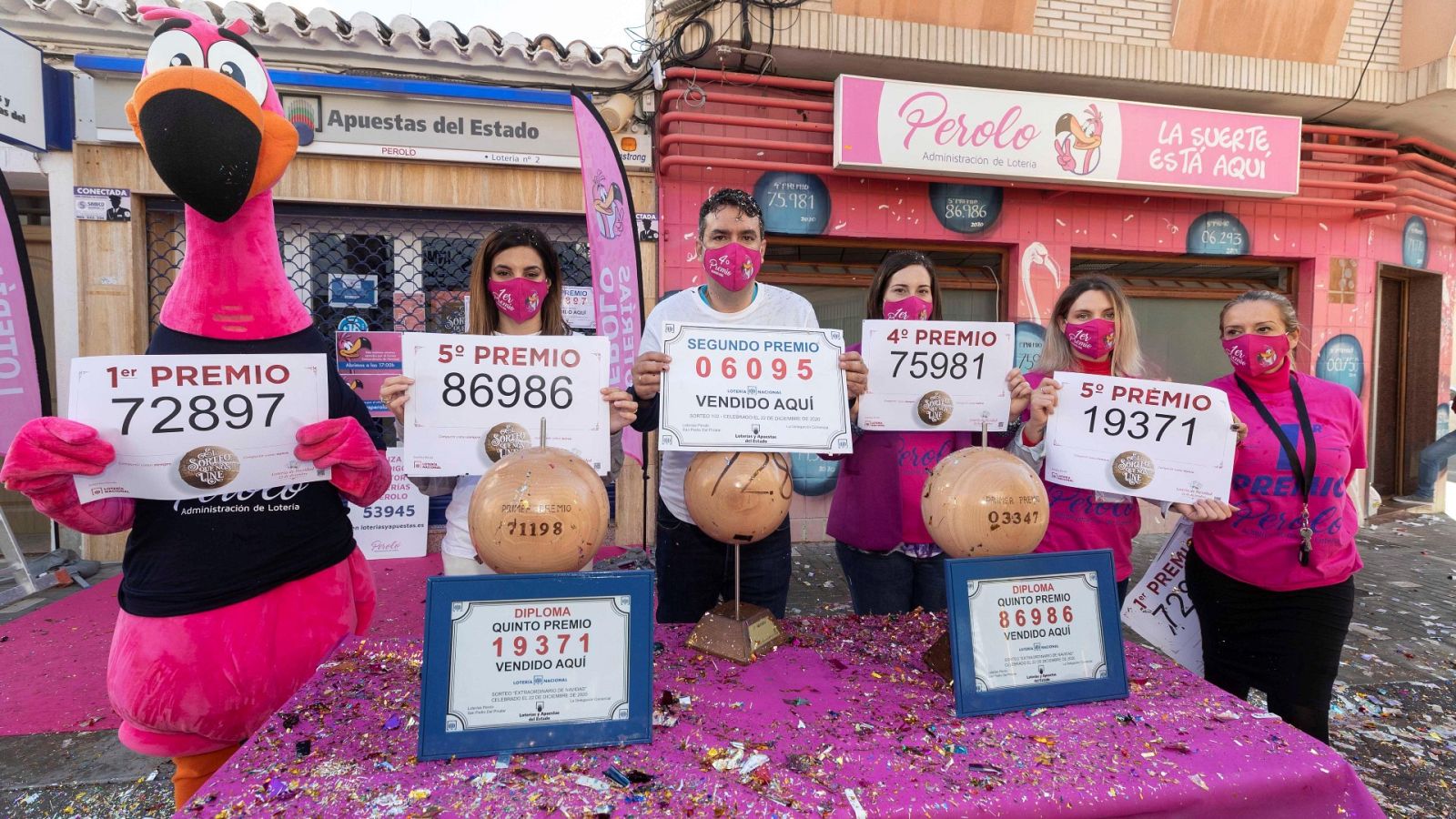 Vídeo del 6.095, el segundo premio de la Lotería de Navidad de 2020