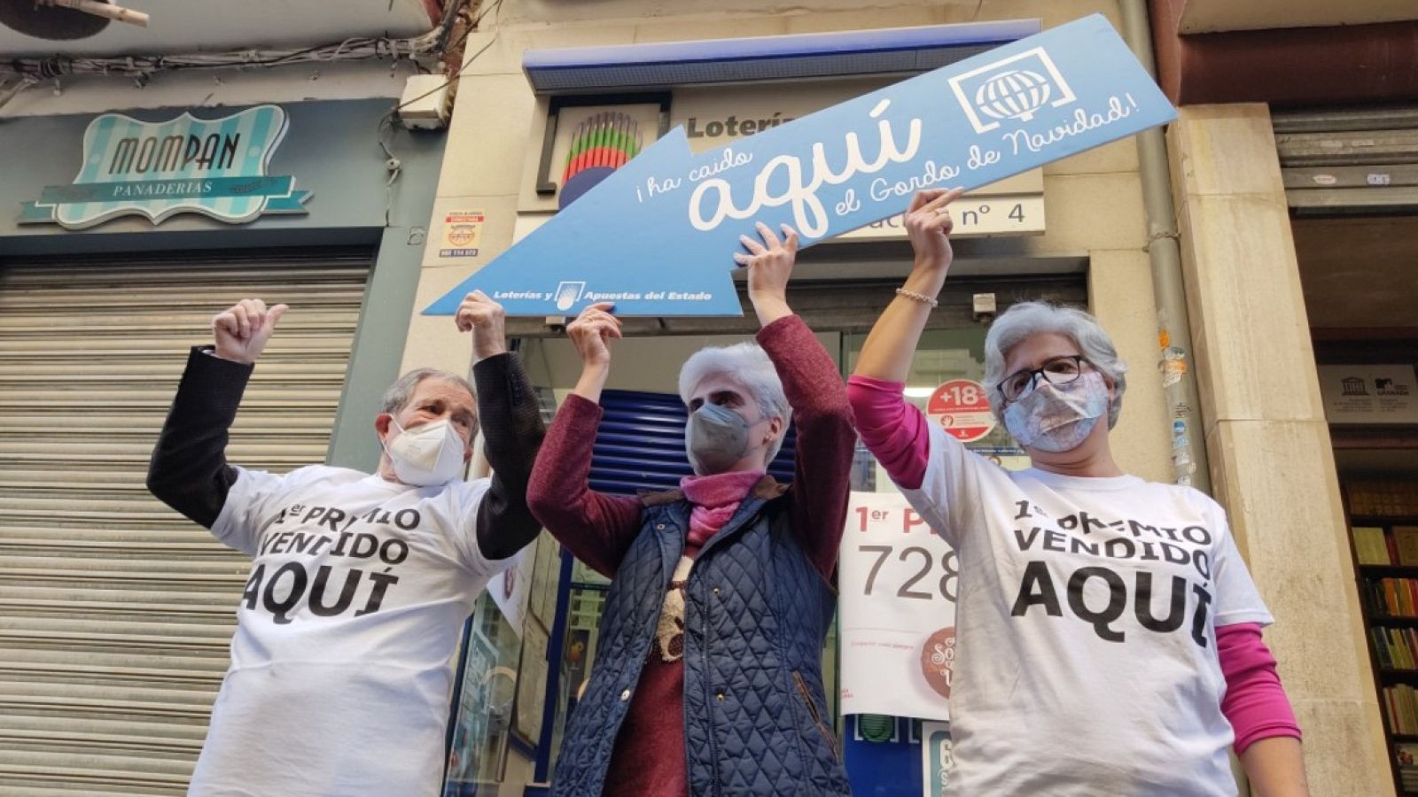 Lluvia de premios en el centro de Granada: caen 180 millones del Gordo