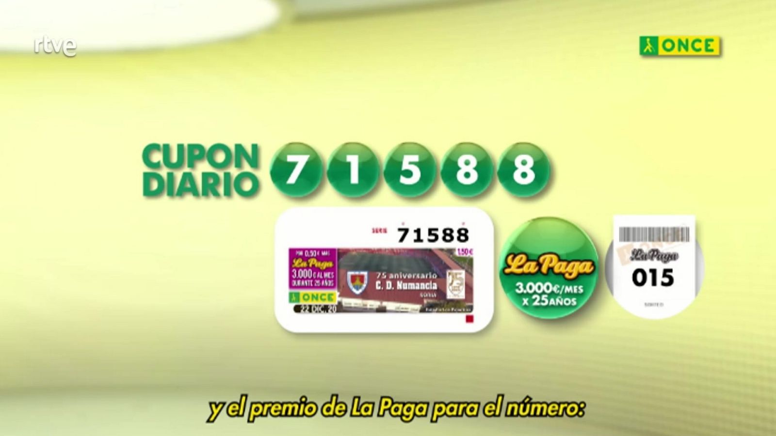 Sorteo ONCE - 22/12/20 - ver ahora