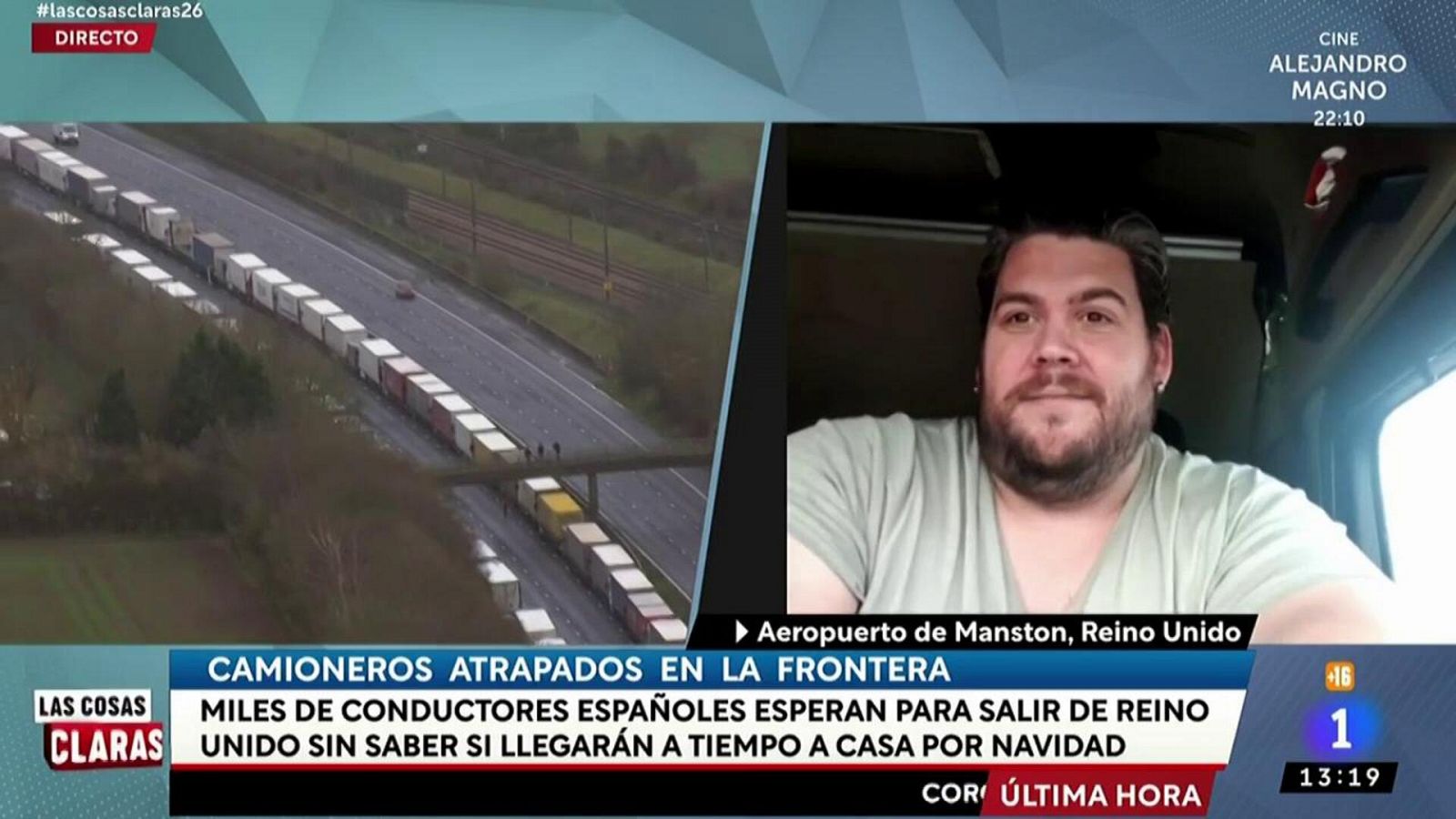 Jesús, camionero atrapado en la frontera de Reino Unido: "Seguramente no llegue a España ni en Nochevieja"