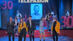 Telepasión 2020 - Bruno, Flavio, Eva, Maialen y Gèrard de OT 2020 cantan Jarabe de Palo