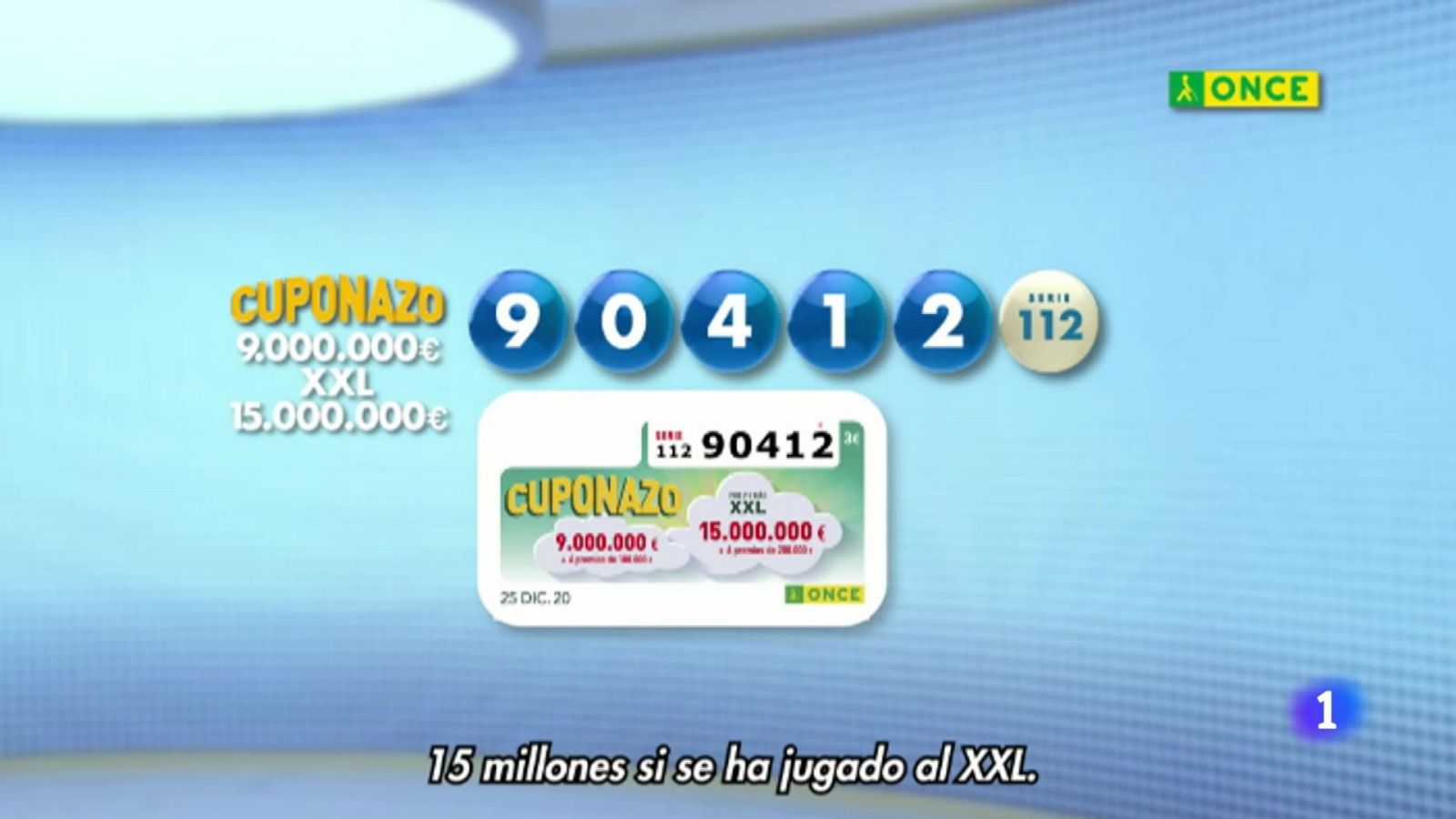 Sorteo ONCE - 25/12/20 - ver ahora