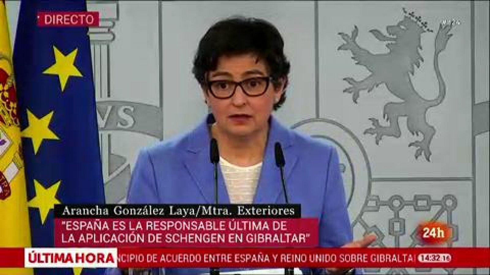 González Laya: "El resultado práctico de este acuerdo con Reino Unido es que se derriba la verja de Gibraltar'