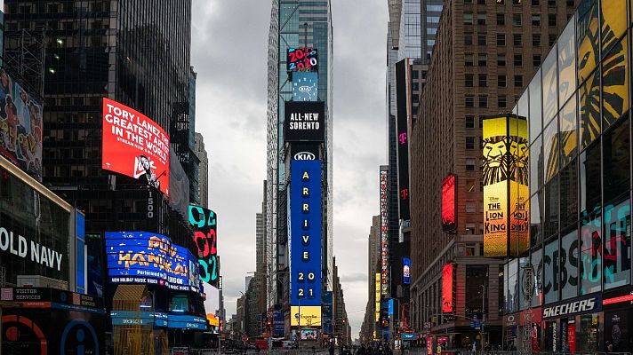Telediario 1 - La célebre bola de Times Square despedirá sin público el año de la pandemia