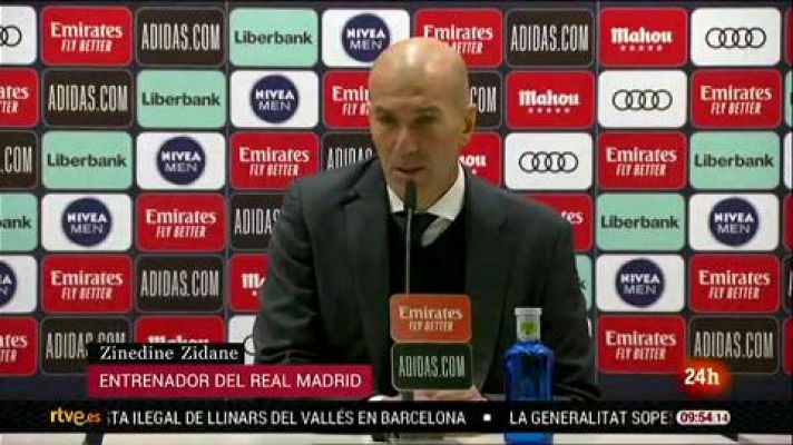 Zidane, satisfecho con el partido de sus jugadores