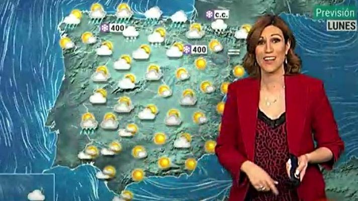 Telediario 1 - Cerca de una treintena de provincias en aviso por frío, nieve y olas