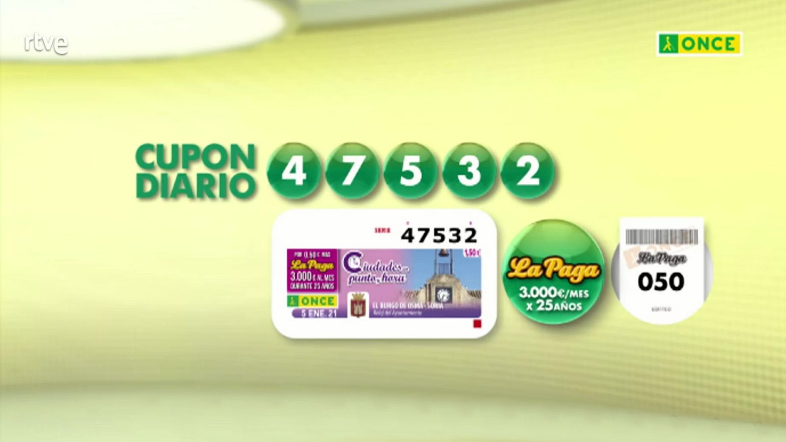 Sorteo ONCE - 05/01/21 - ver ahora