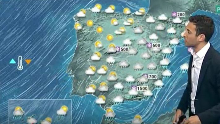 Telediario 1 - La AEMET prevé copiosas nevadas, viento y lluvia