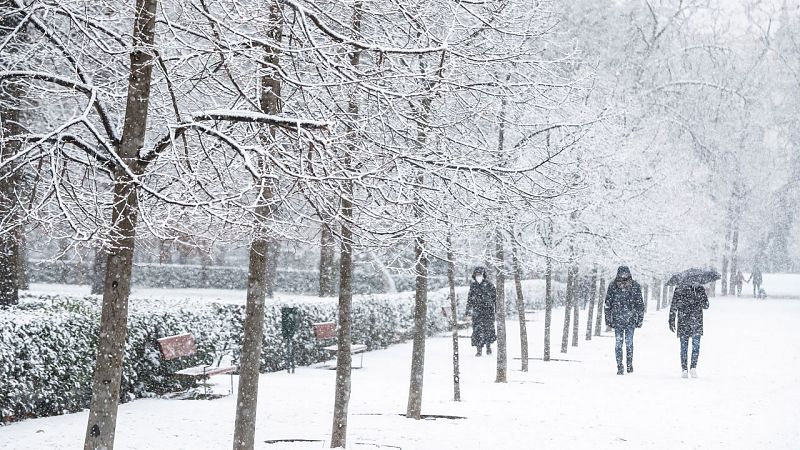 La nieve cubre de blanco gran parte de Espaa, sobre todo el centro y sureste pennsular