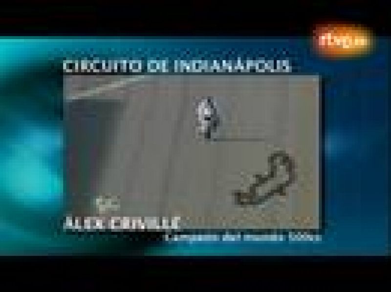 Álex Crivillé da una vuelta de reconocimiento al mítico circuito Indianapolis Speedway.