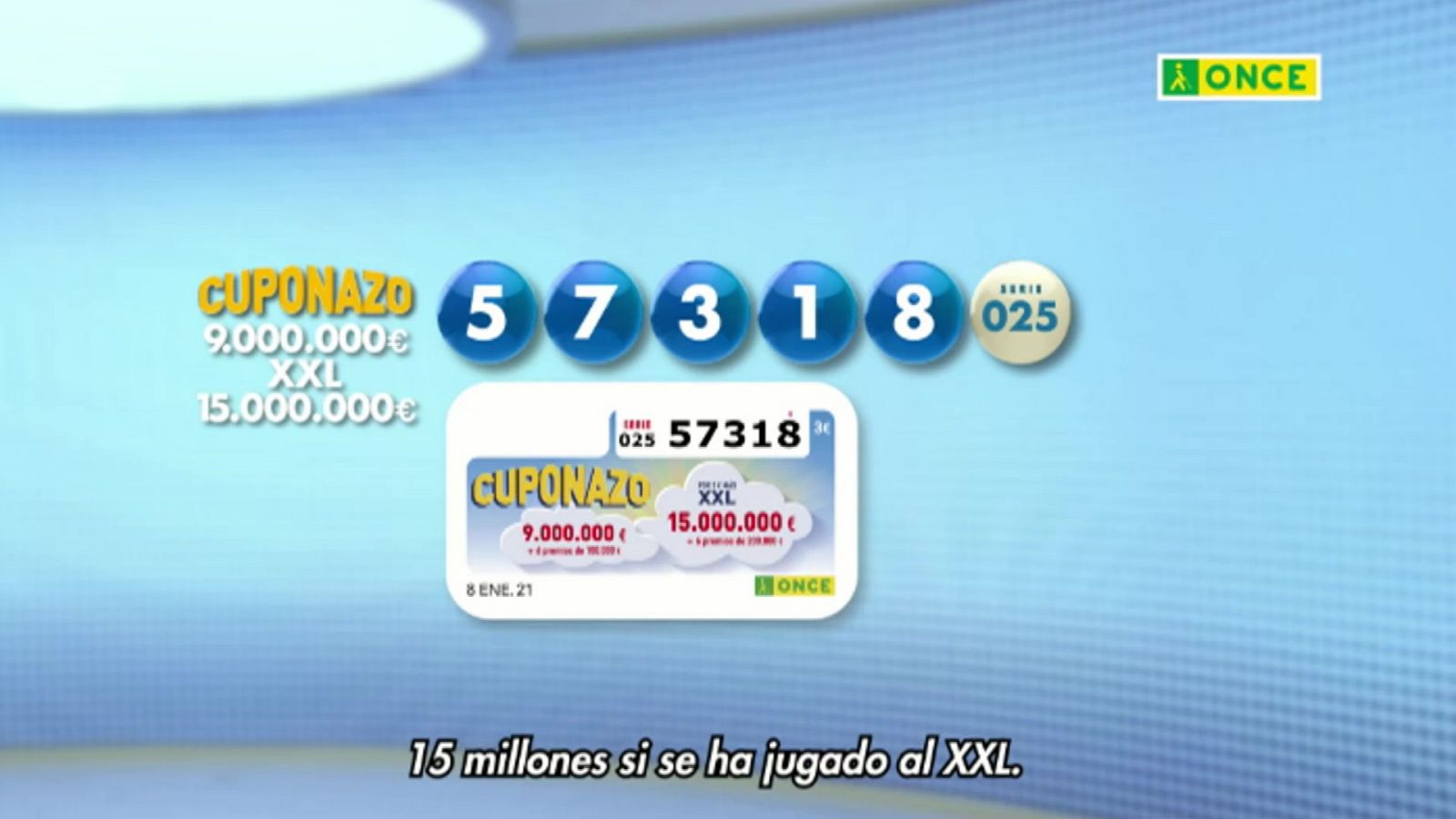 Sorteo ONCE - 08/01/21 - ver ahora