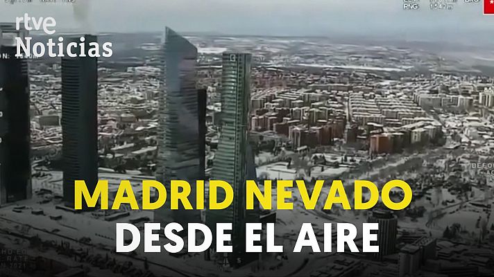 Lo que no has visto: la histórica nevada en Madrid, desde el aire