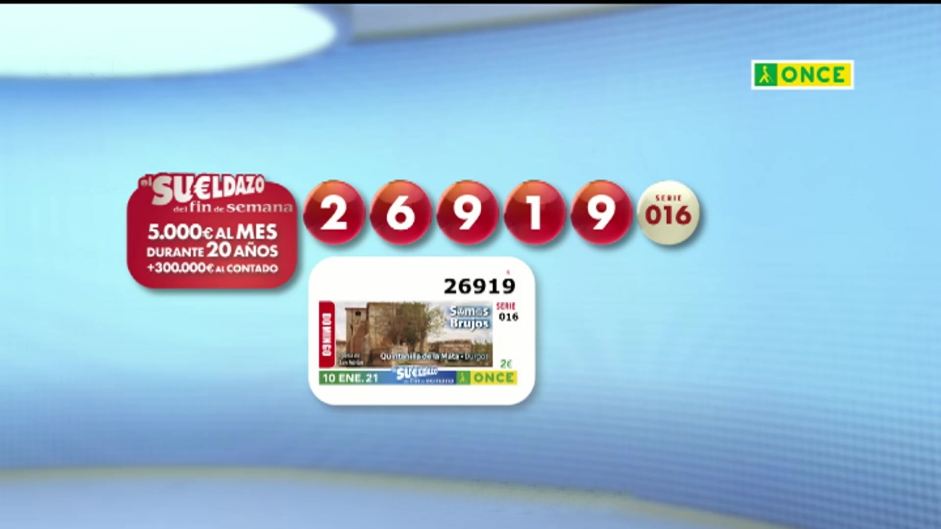 Sorteo Once 10 01 21 Rtve Es