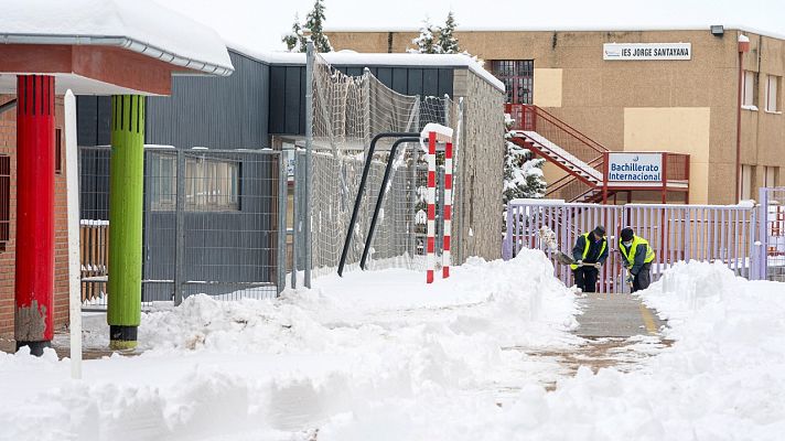 Telediario 1 - Filomena dificulta la vuelta al cole en España
