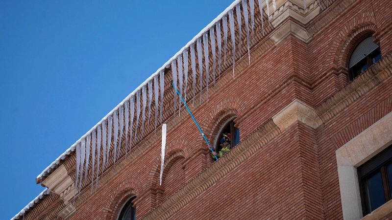 La nieve y el hielo que ha dejado Filomena en Teruel