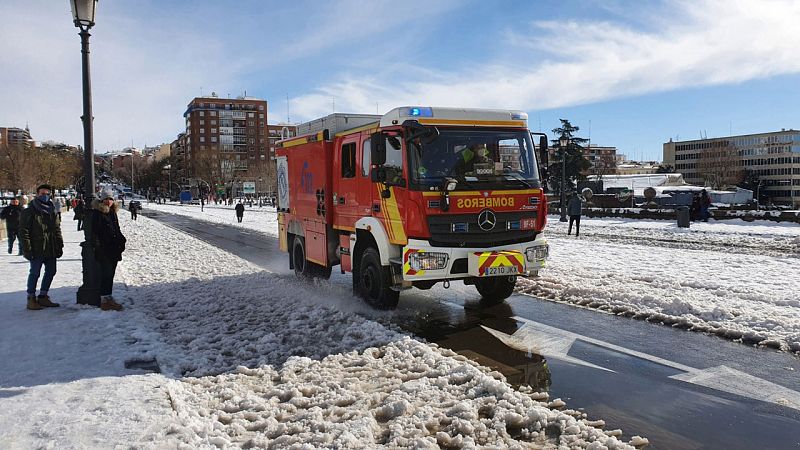 Madrid retoma muy lentamente la normalidad después del paso de Filomena