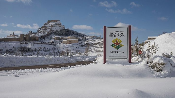 Telediario 1 - Los efectos de Filomena en Cataluña y Comunidad Valenciana