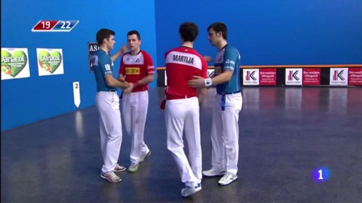 Telenavarra - Jose Javier Zabaleta y Jon Mariezkurrena lideran la clasificación del Campeonato de Pelota a Mano por Parejas 2021