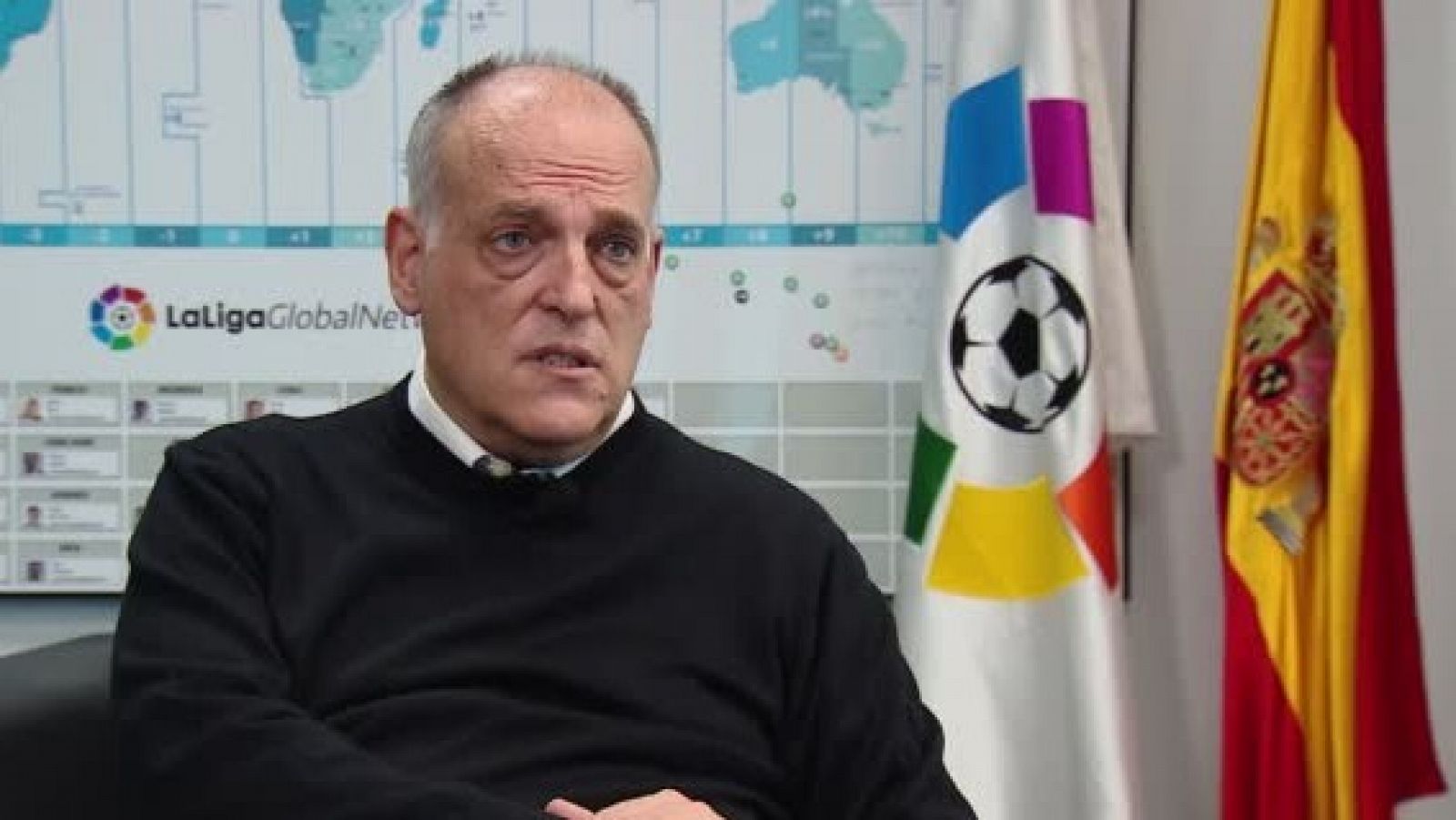 Tebas: "Me ha enfadado la versión que se ha dado del viaje del Real Madrid a Pamplona"