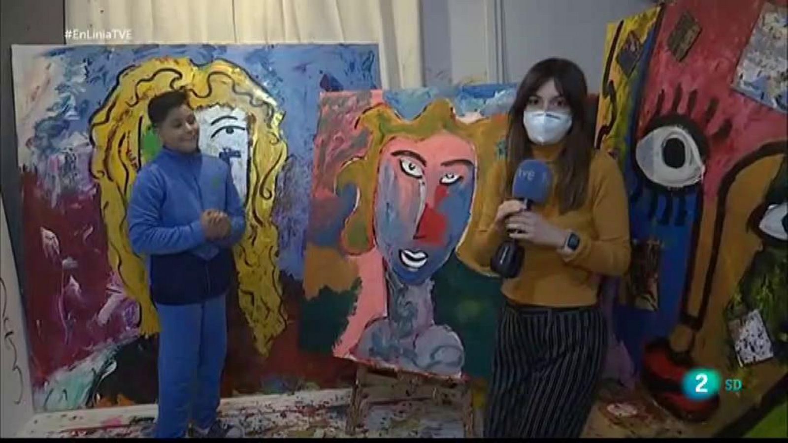 Juanito Cortés, pintor abstracte de renom als 11 anys | En Línia - RTVE Catalunya
