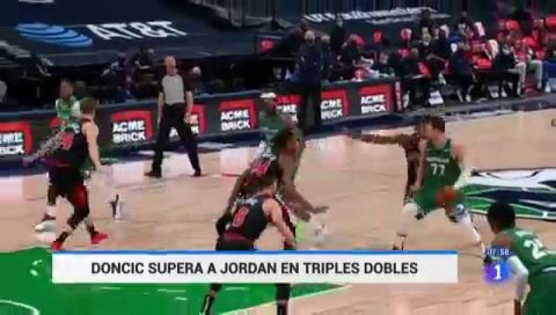 Luka Doncic supera a Michael Jordan al sumar su triple doble número 29