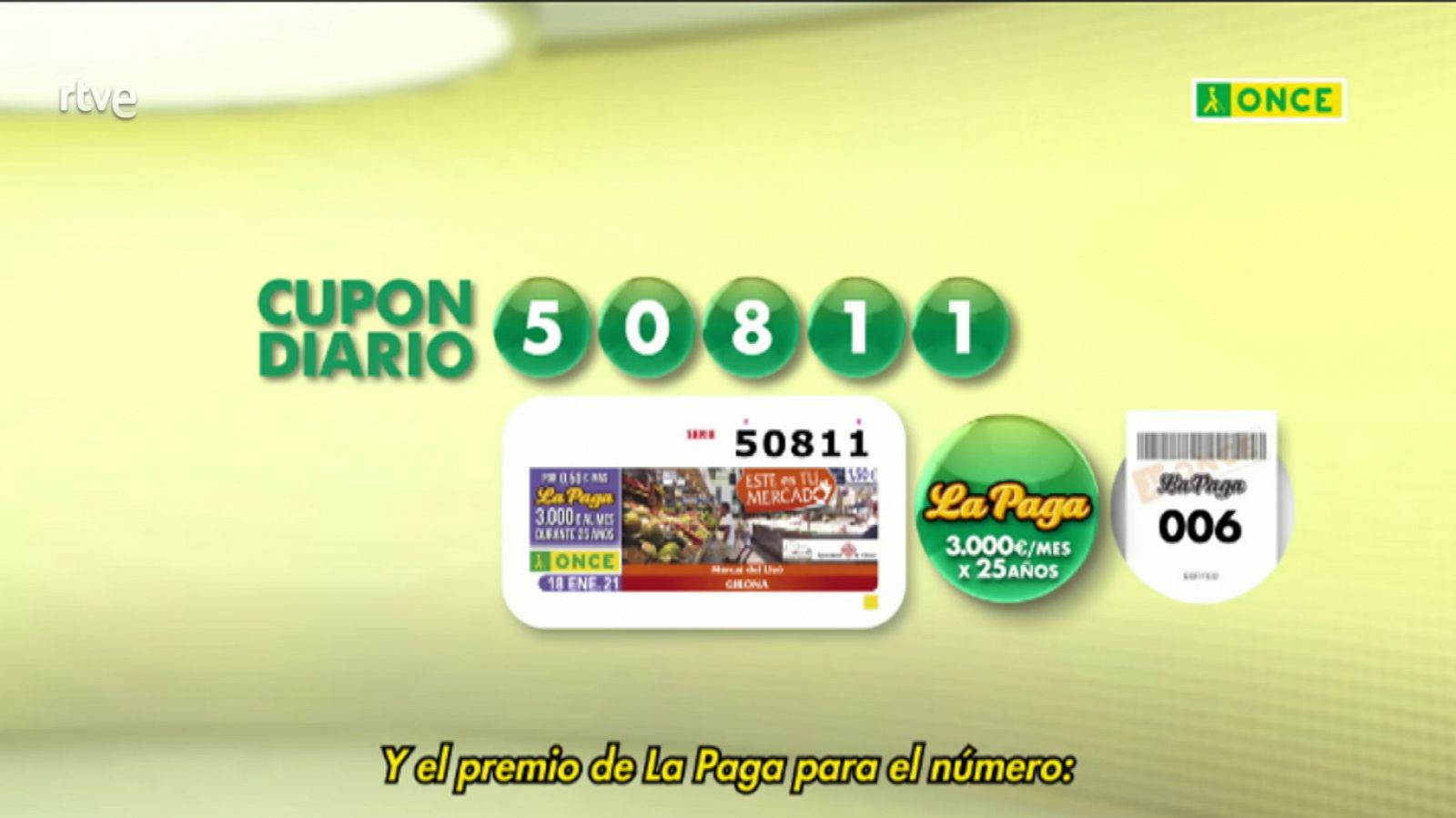 Sorteo ONCE - 18/01/21 - ver ahora