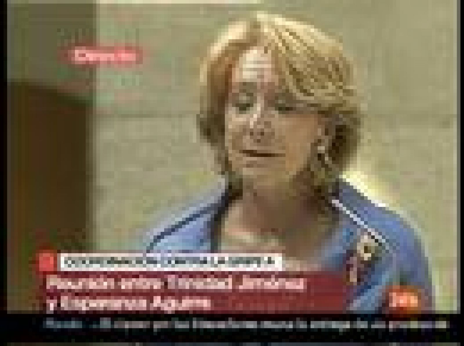 Aguirre rectifica: "No quise yo decir que las escuchas al PP las hacía Rubalcaba"