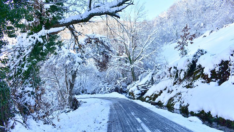 Nevadas en algunas zonas de montaña de la mitad norte - Ver ahora