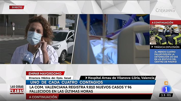 Las cosas claras - La directora del hospital Arnau Vilanova-Lliria de Valencia urge al autoconfinamiento: "Estamos cerca de no poder atender más casos"