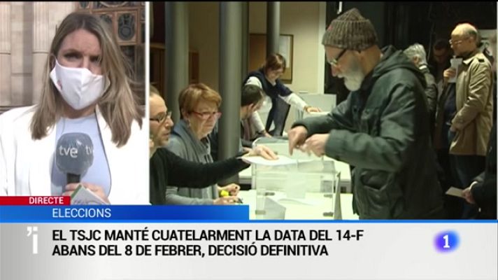 L'Informatiu - El TSJC manté la suspensió cautelar del decret que ajorna el 14-F i es pronunciarà definitivament abans del 8 de febrer